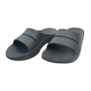 Oofos OOahh Recovery Slides Black Athletic Sandals Slip On Mens 8 Womens 10